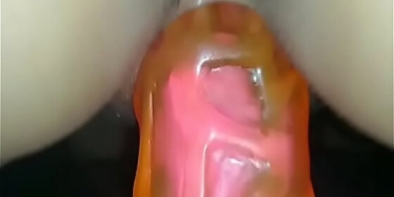 she loves to spread her pussy with her mega dildo