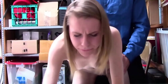cute blonde shoplifter catarina caught and now she is in serious trouble