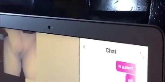 my wife shows herself on webcam