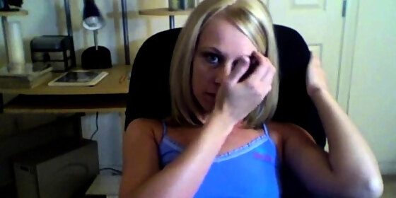 sexy blonde girl livestream tease