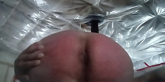 playing with myself to get ready to spank my ass red