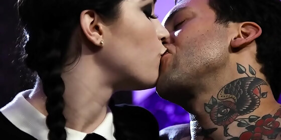 gothic babe evelyn claire is having a good time fucking with her horny tattooed boyfriend