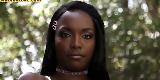 nubian babe teases in lingerie and blows before erotic sex