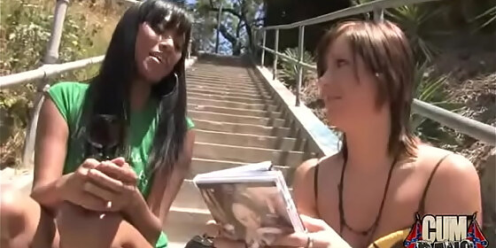 ebony chick fucked hard in group sex action 24