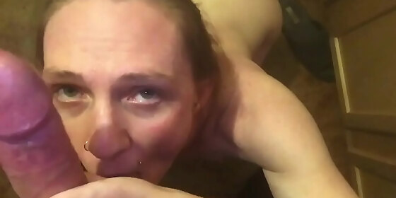 ultimate gagging spit blow job hold head down on cock makes her messy squirt bunnieandthedude