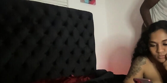 two ebony sluts get pounded with bbc and get load of cum liv