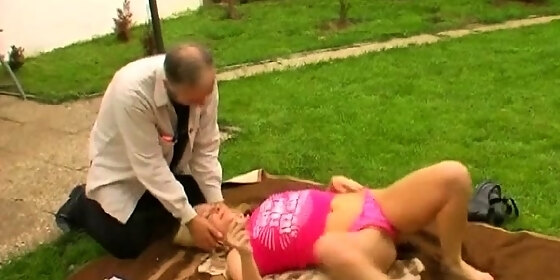 sexy old and youthful sex with babe jerking off old chap