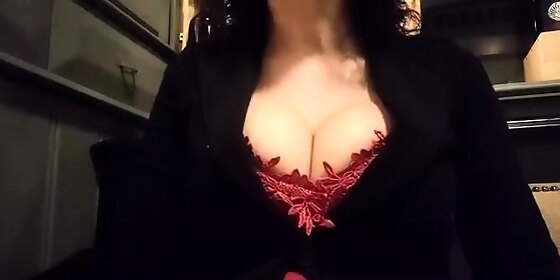 great big boobs on masturbating redhead
