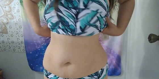 youtube streamer pinkmoonlust bikini bathing suit top little tits tiny small breasts big ass pawg