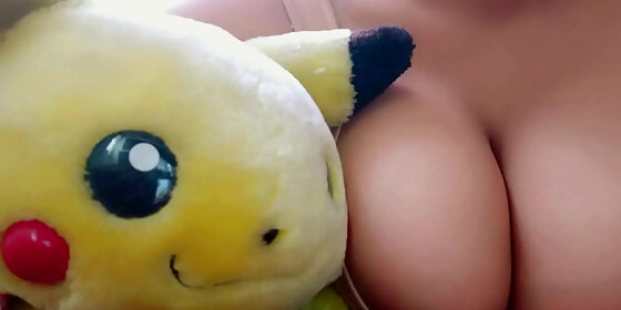 arab bouncy boobed girl humping a pokemon plushy