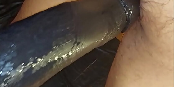 hard anal fuck with huge dildo