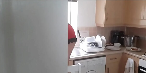 the stepfa secretly films his d when he was cleaning the house and then her to suck his big cock