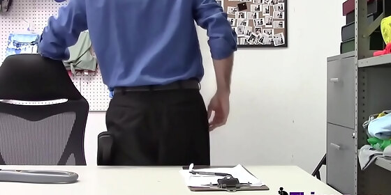 naughty teen thief is deep throat an officer s cock to avoid jail time