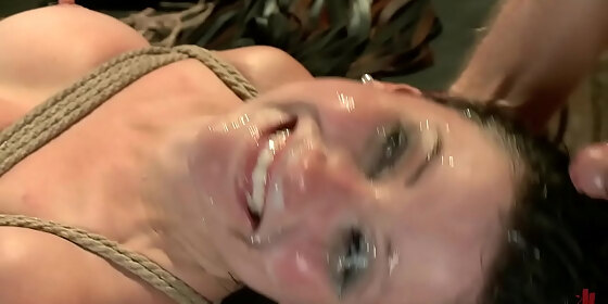 deep throat slave fucked and cummed