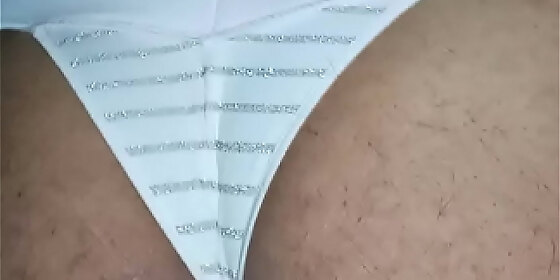 sissy guy wearing pink thong