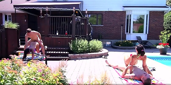 shake the snake poolside orgy w swinging couples