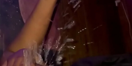 ebony teen cums and squirts everywhere