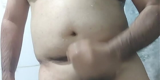 hot chubby indian bathing