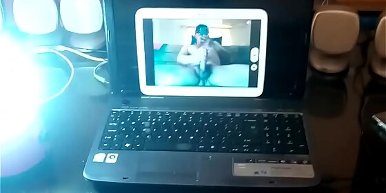 wank job filmed by tablet mobile