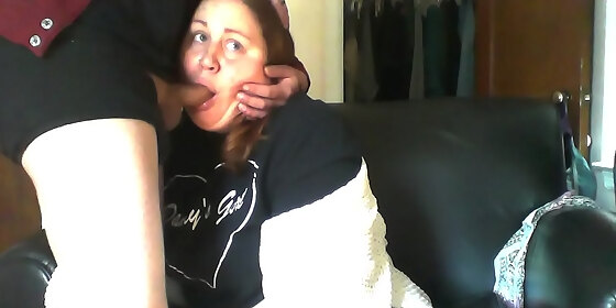 face fuck while watching porn swallow huge cum load