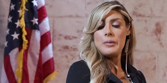 bodyguard ellie lilly comforts her busty lady boss mayor jamie michelle when her husband cheated on her and everyone is talking about the scandal