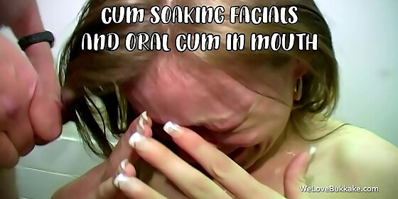 soaking facials and cum in mouth compilation