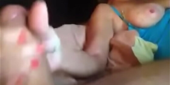 wife trish nice tan lines giving handjob