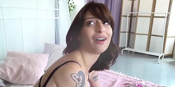 teenage italian babe receives a hard drilling before her anal fuck