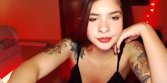 sensual teen rubbbing her pussy firmly just for you live action from dominica