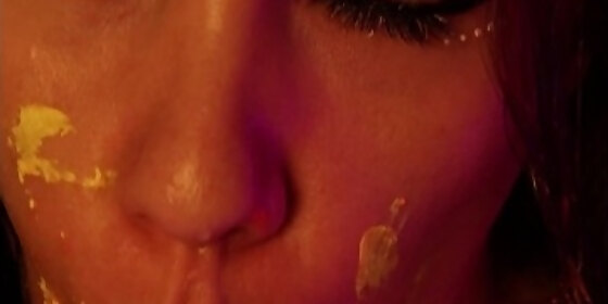 olorful shooting girl paint shower and a little mess