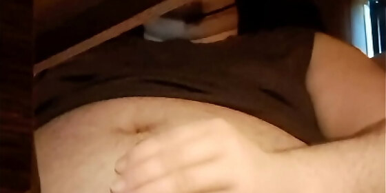 a dude jerking off alone