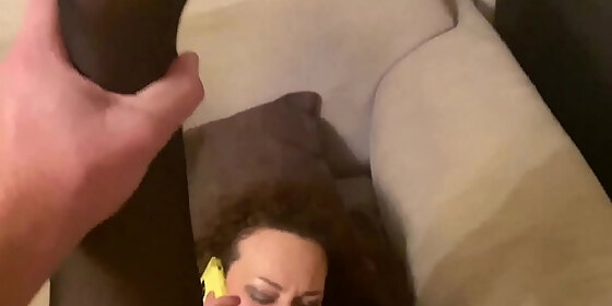milf spread her legs for my cock and talks to her husband on the phone while i fuck her hard