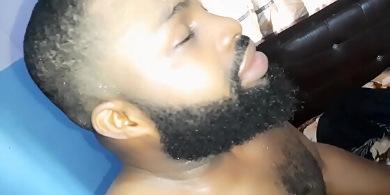 fucking hard and jerking off for her while cumming