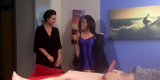 brunette dominas in nightwear watch