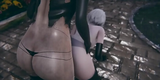 nier automata a2 fucks 2b futa 3d