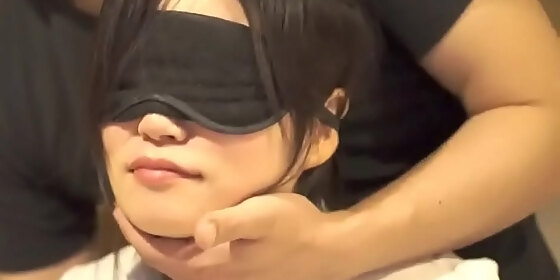 very cute and funny asian teen tickling blind