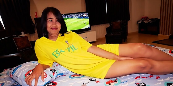 world cup watching with cute thai teen