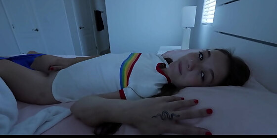 sisseducedme hot teen stepsister mira monroe surprised her stepbrother that she masturbate to make herself feel better