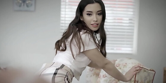 aria lee rides cheating husband as he talks to his wife