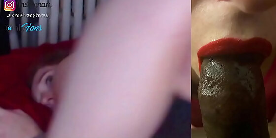red head loves black cock cream pie