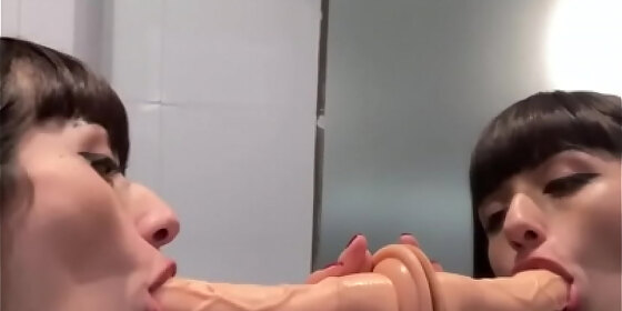 naughty zoe cox gets horny in a public restroom