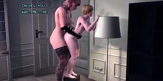 hot 3d redhead licking a pussy while getting fucked
