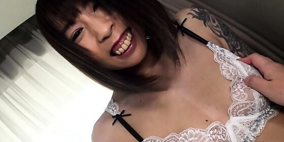 today we meet saki tubasa she is a fan of tattoos and has