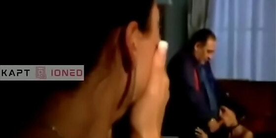 jealous italian step dad gives his step daughter what she deserves in front of her step mom for kissing a guy