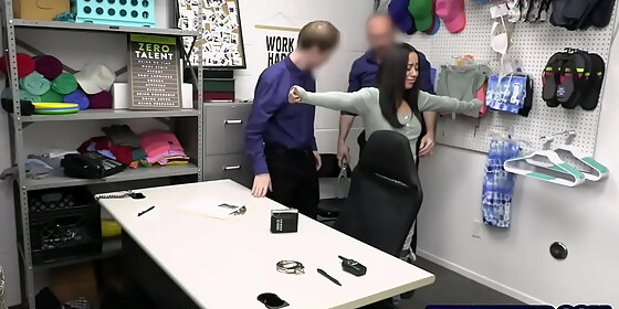 store security cavity searches then bangs a hot teen