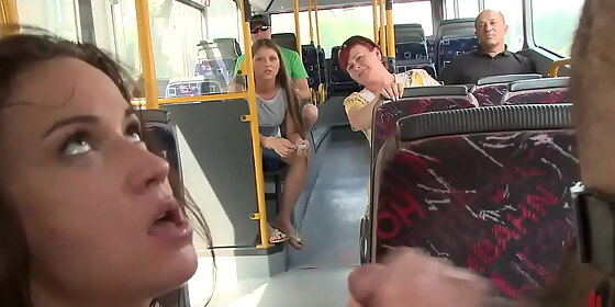 560px x 280px - Gagged Brunette Fucked In Public Bus HD SEX Porn Video 5:23