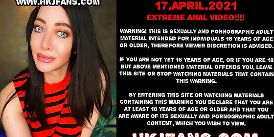 hotkinkyjo with huge dildo from johnthomastoys in ass anal extreme