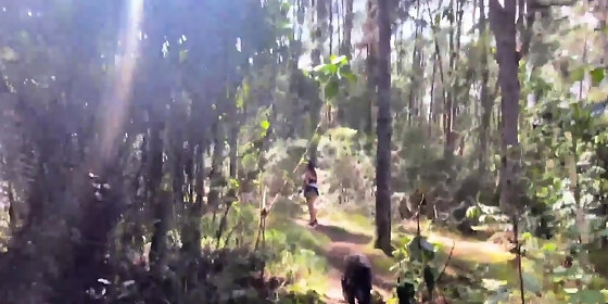 sexy neighbor gets fucked in the woods