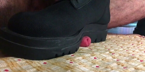 black boots cock crush double pov