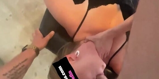 beautiful teen slut gets rough facefuck and squirts all over the place
